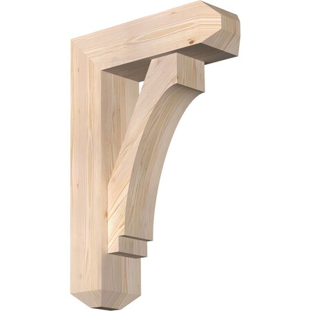 Ekena Millwork Imperial Craftsman Smooth Bracket w/ Offset Brace, Douglas Fir, 7 1/2"W x 24"D x 36"H BKT0806X24X36IMP04SDF
